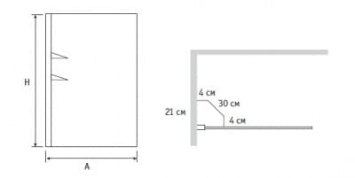 шторка на ванну неподвижная rgw sc-54 80х150 с полочками