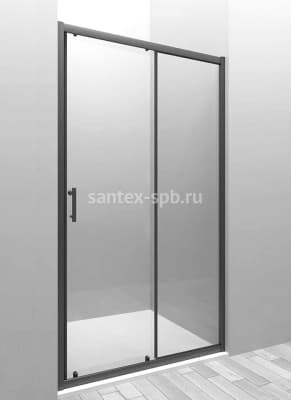 Душевая дверь в нишу GlassWare TYPE-21 Чёрная 110х190