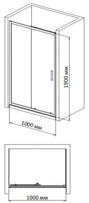 душевая дверь bandhours mike 100d 100х190
