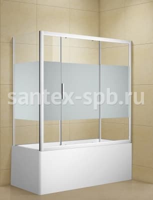 шторка для ванны стеклянная aquanet practic 160x150