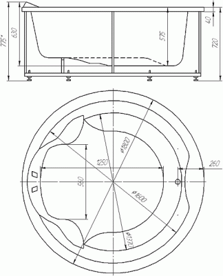 акриловая ванна акватек аура