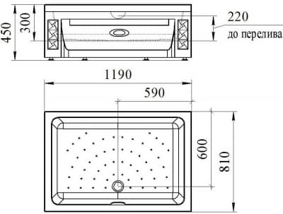 Душевой поддон Радомир высокий 119x81 душевой поддон радомир высокий 119x81 правый