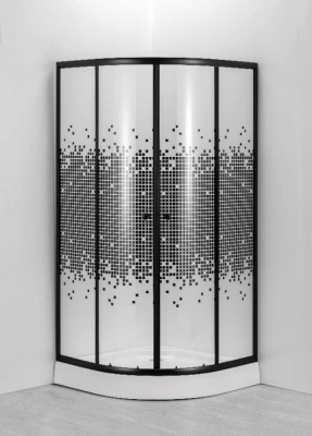 душевой уголок niagara ng-003 с поддоном чёрный профиль