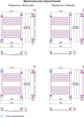 полотенцесушитель водяной сунержа богема 600х500
