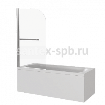 Шторка для ванной стеклянная Bas Screen SCREEN H-HT-80-C-CH 80х140