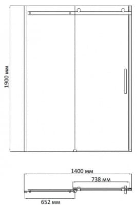 душевая дверь bandhours imperium 140 140х190