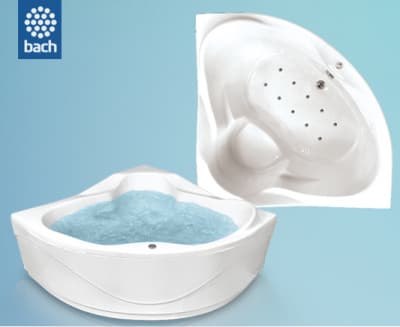 ванна акриловая bach скат 143х143