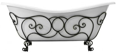 ванна из литьевого мрамора эстет бостон 1800х730 отдельностоящая