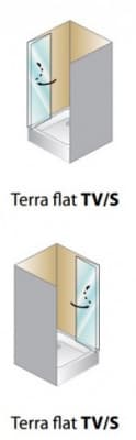 душевая дверь kolpa san terra flat tv/s 90