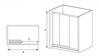 Душевая дверь RGW CL-11 130x185 трехсекционное схема