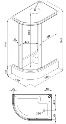 душевая кабина тритон коралл в 120x80 правая
