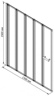 шторка для ванны bandhours inox 130
