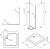 душевое ограждение квадратное тритон йота 90x90 чёрная