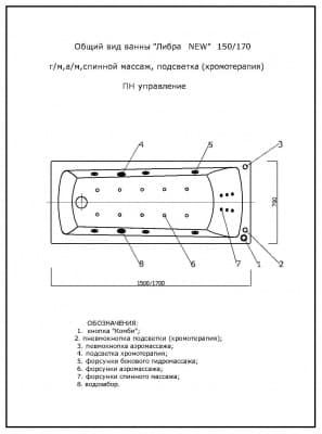 акриловая ванна акватек либра new 150х70