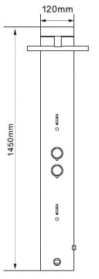 душевая панель bandhours square 2