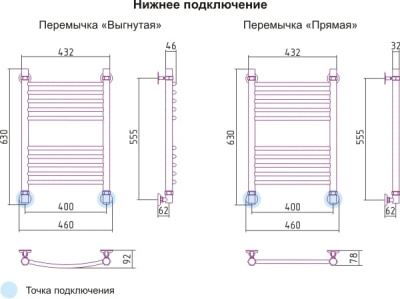 полотенцесушитель водяной сунержа богема 600х400