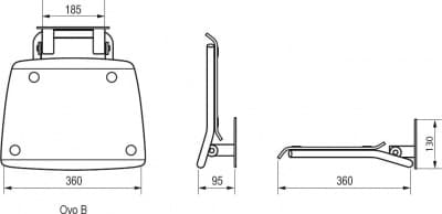 сиденье для душа ravak ovo b opal, clear