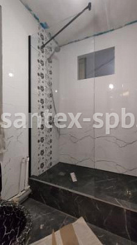 Душевая перегородка из закалённого стекла 8 мм 1000x2000 на заказ