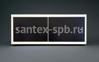 Экран под ванну из композитного материала ЧЁРНЫЙ МАТОВЫЙ, размер 150 - 170