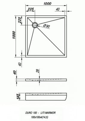 поддон душевой kolpa san duro 100х100
