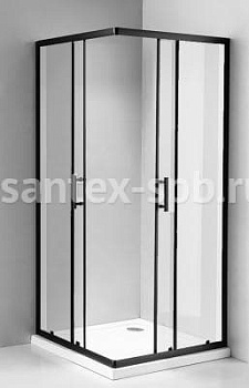 Душевое ограждение квадратное Type-50 11x110 чёрная/прозрачная