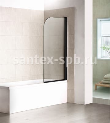 шторка для ванной стеклянная bas screen h-80-c-в 80х140