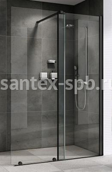 Душевая перегородка сдвижная Abber AG09120B 120x200 Чёрная Душевая перегородка сдвижная Abber AG09120B 120x200 Чёрная
