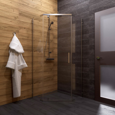 душевое ограждение пятиугольное тритон дека 90x90 с поддоном