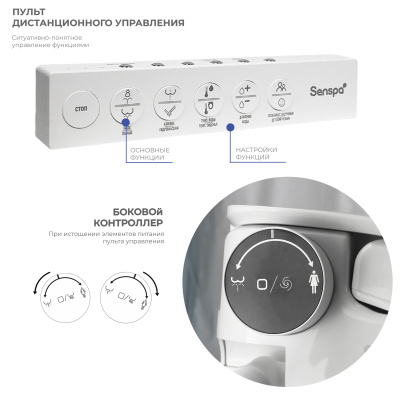 крышка-биде для унитаза электронная senspa neo jc-220a с автооткрыванием