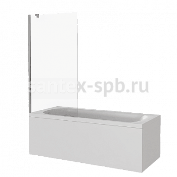 Шторка для ванной стеклянная Bas Screen SCREEN BS-80-C-CH 80х140