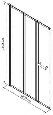 шторка для ванны bandhours inox 100