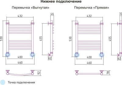 полотенцесушитель водяной сунержа богема 500х400