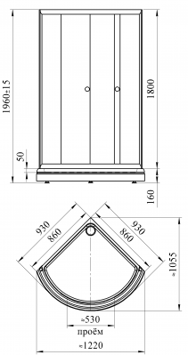 душевой уголок радомир 90