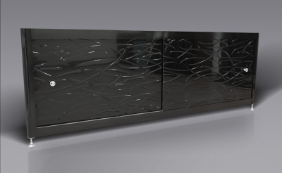 экран под ванну a-screen grass black 2 шторки 90 - 150