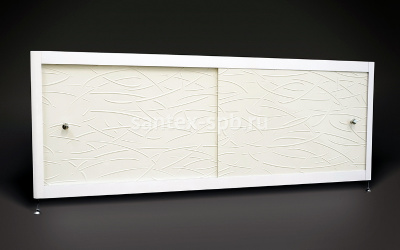 Экран под ванну A-Screen GRASS MILK 2 шторки 90 - 150