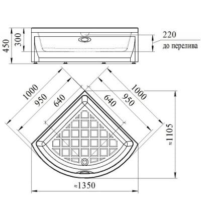 душевой поддон радомир высокий 100x100