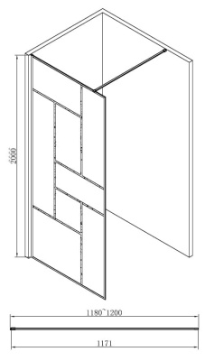 душевая перегородка abber immer offen ag63120b 120x200