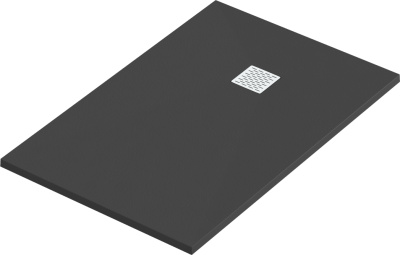 душевой поддон из искусственного камня essentia 1600х900 графит