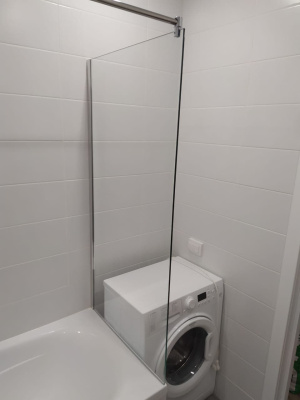 шторка стеклянная на торец ванны type-15-2 70х140 прозрачная