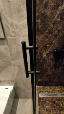 душевое ограждение прямоугольное type-50 100x90 чёрная/прозрачная