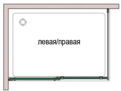 душевое ограждение прямоугольное glassware type-52 100x80