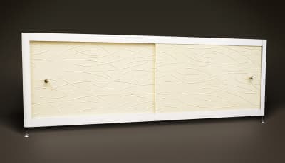 экран под ванну a-screen grass cream 2 шторки 90 - 150