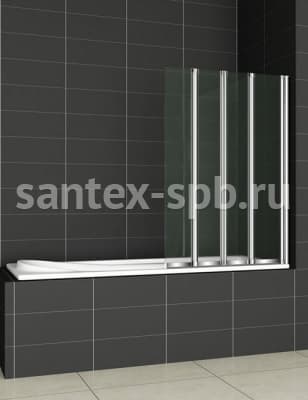 стеклянная шторка для ванной cezares pratico-v-4-100/140-c-cr