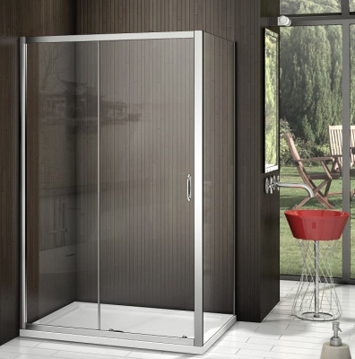 душевое ограждение без поддона bas latte wtw+sp 110х80