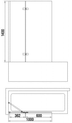 шторка для ванны bandhours eko 100