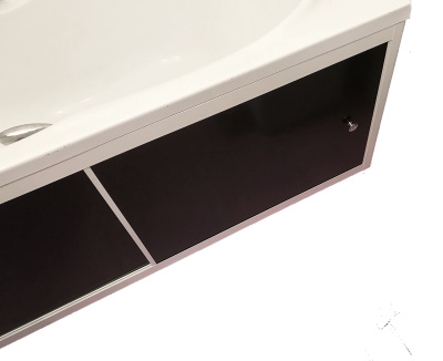 экран под ванну из композитного материала чёрный матовый, размер 150 - 170