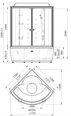 душевая кабина радомир лаура 1
