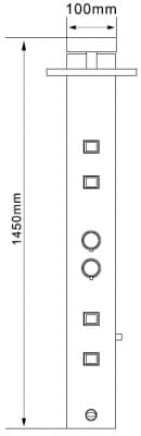 душевая панель bandhours square