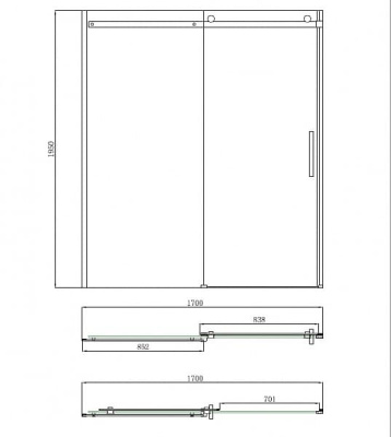 душевая дверь bandhours queen 170 170х195 раздвижная