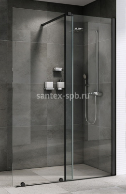 Душевая перегородка сдвижная Abber AG09120B 120x200 Чёрная